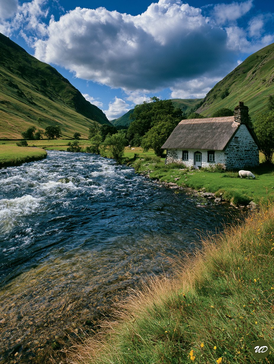 Landscape prompt example with depth and lighting control