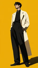 Yellow Black Japanese Fashion Cover Illustration Vogueai 20260610 Japanese Fashion Magazine Cover Yellow Black