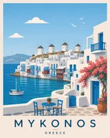 Create Premium Editorial Travel Poster Illustration Destination
