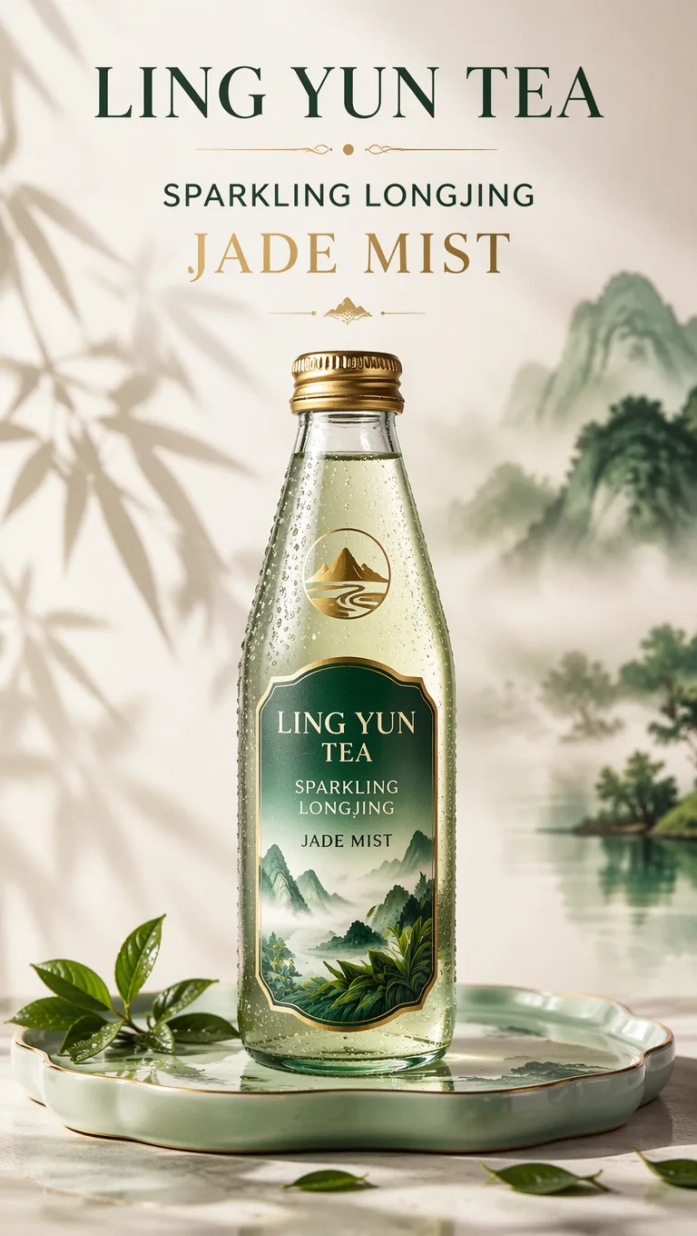 New Chinese Tea Beverage Packaging Hero Poster AI 3