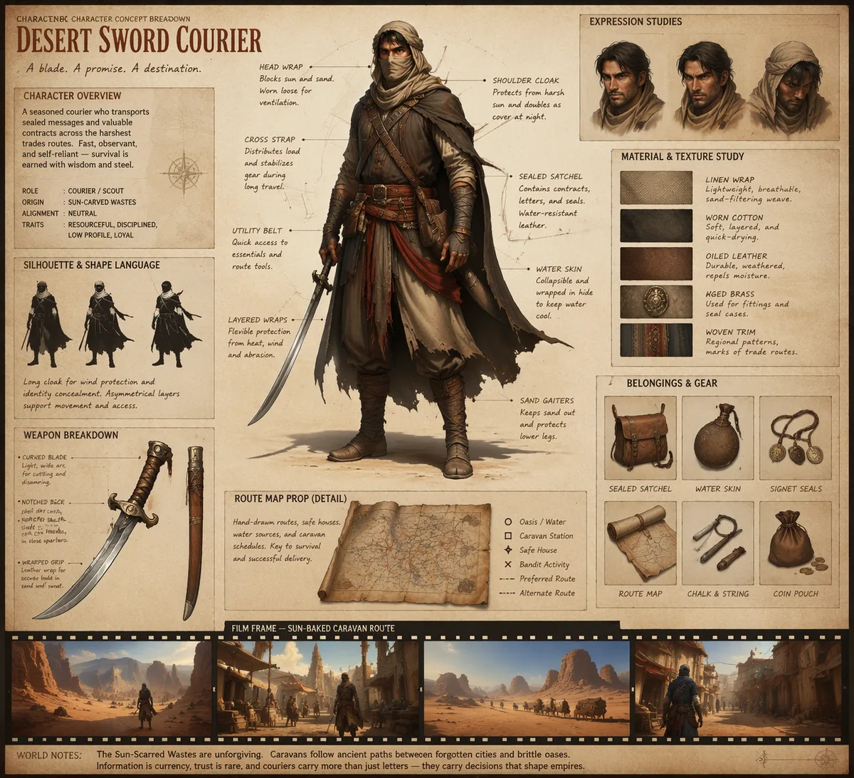 Deep Character Concept Breakdown Board AI 2