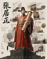 Generate High Detail Historical Figure Breakout Statue
