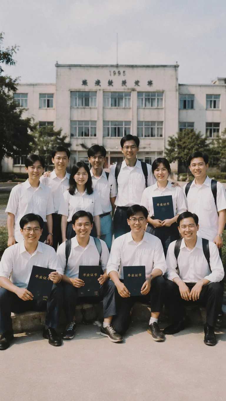 Nostalgic School Graduation Photo AI prompt example
