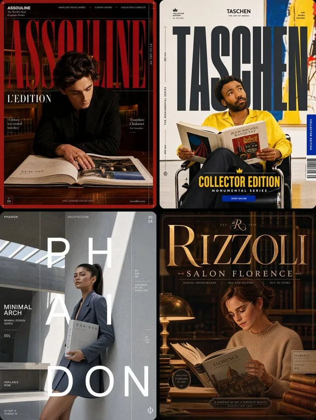 Luxury Publishing Editorial Campaign Visual prompt example