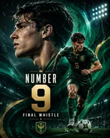 Football Superstar Splatter Illustration Poster Variant 03