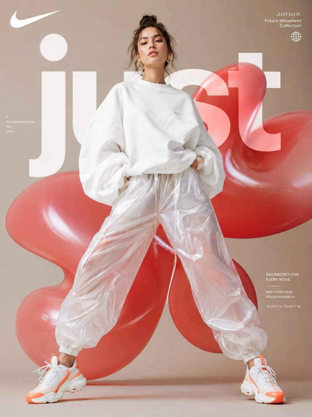 Futuristic Sportswear Editorial Poster