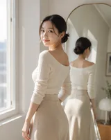 Dressing Room Mirror Fashion Portrait Variant 01