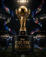 Matte black trophy premium poster The Draw Begins