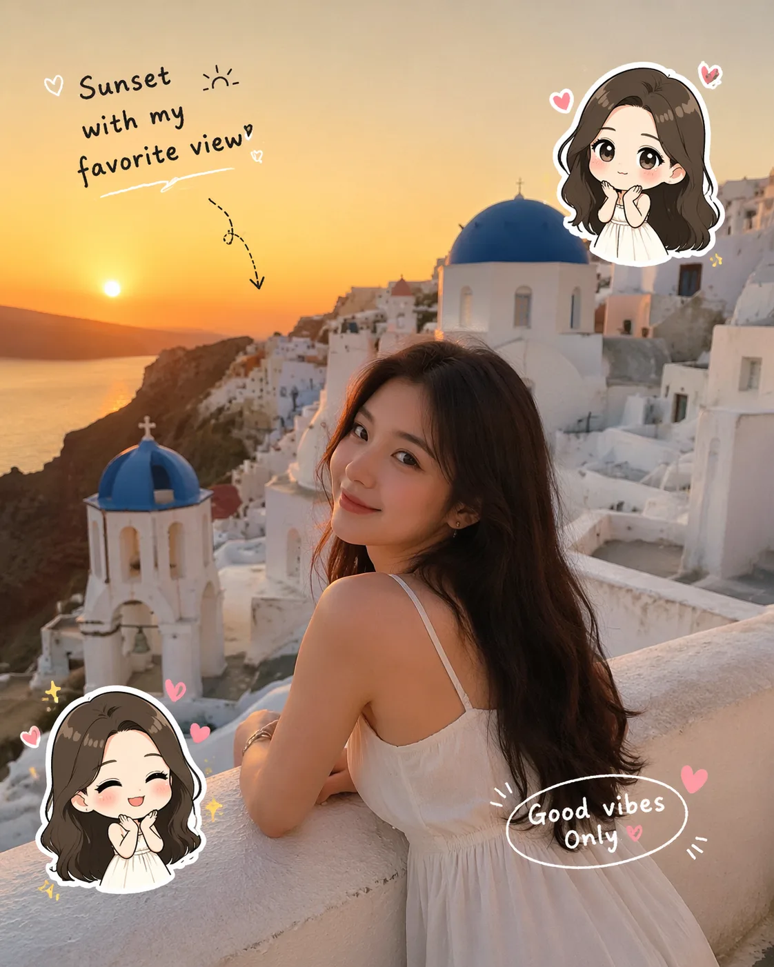 Travel Photo Chibi Sticker Edit AI 2