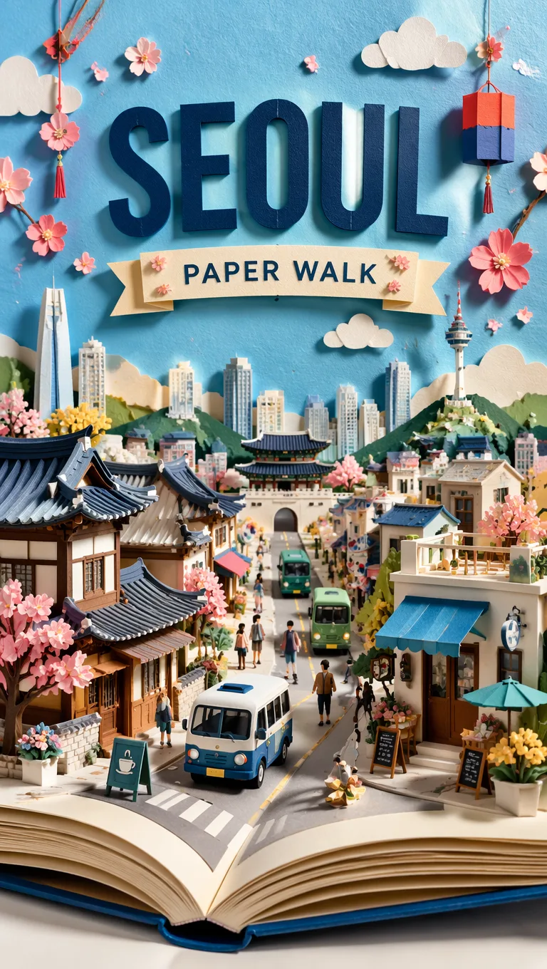 Handcrafted 3D Pop Up Storybook Travel Illustration AI 4