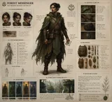 Deep Character Concept Breakdown Board Misty Mythic Woodland City