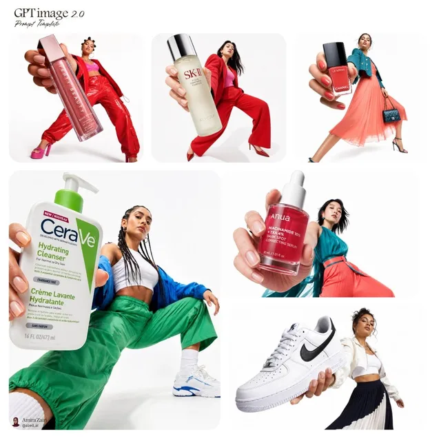 Low-Angle Fashion Campaign Photograph prompt example