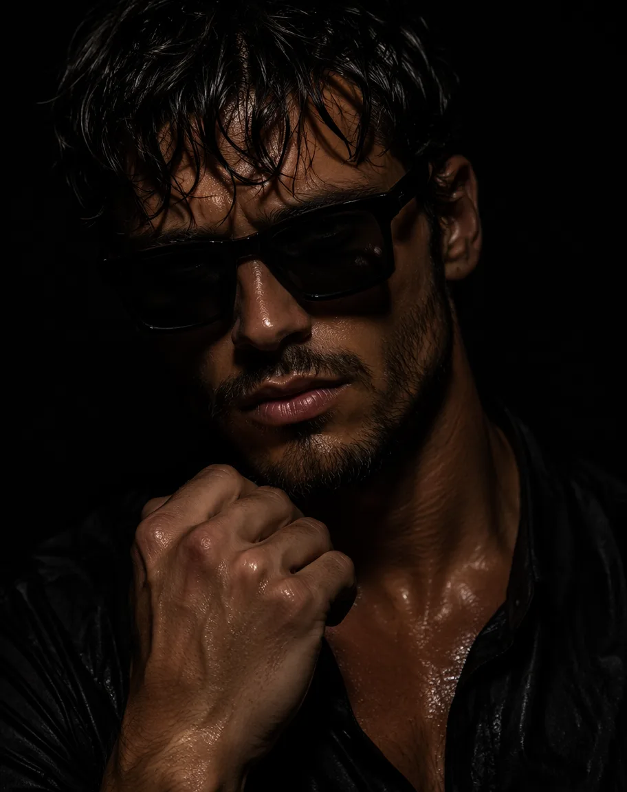 Cinematic Male Studio Portrait AI