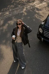 High Angle Editorial Street Style Photograph Taken