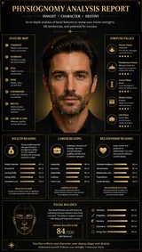 Image To Image Traditional Physiognomy Analysis Report Poster Physiognomy Analysis Report Poster V1 English Regeneration 01