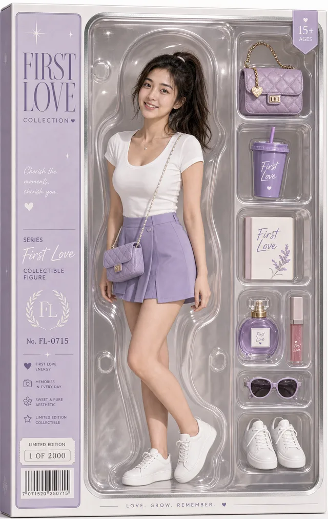 Collectible Figure Packaging Poster AI prompt example