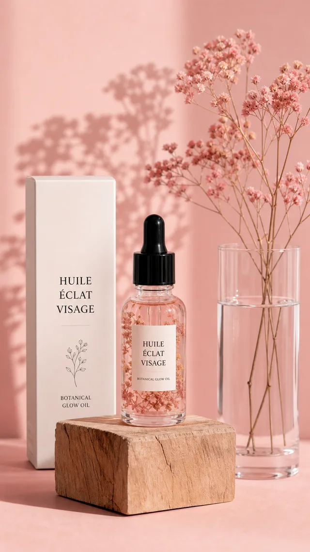 Blush Skincare Studio Product Photo AI prompt example