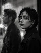 Black And White Cinematic Emotional Portrait Variant 02