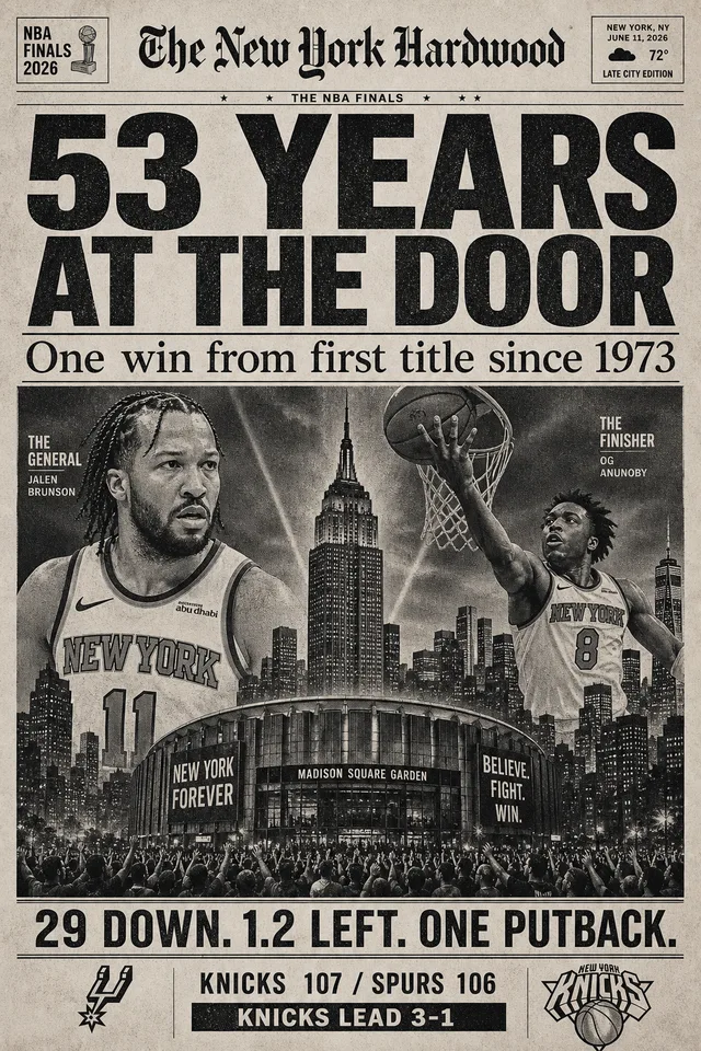 NBA Finals New York Front Page Poster AI Prompt prompt example
