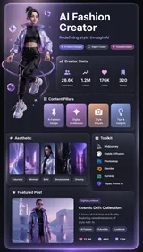 Xiaohongshu Style 3D Creator Profile Card Xiaohongshu 3D Profile Card V1 English Regeneration 01