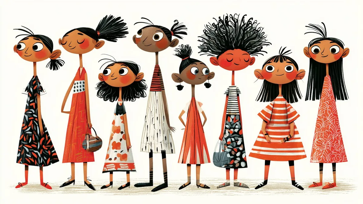 Whimsical Character Illustration Sheet 2