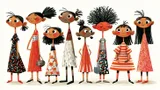 Whimsical Character Illustration Sheet 2