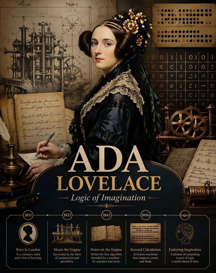 3D Historical Biography Poster AI 3