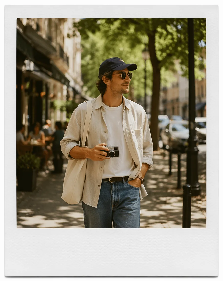 Instant Film Street Fashion Photo AI 3