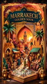 Handcrafted Pop Up Storybook Travel Diorama Variant 01