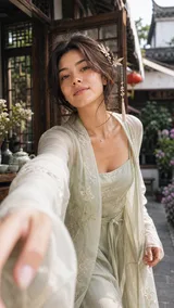 Close Low Angle Guofeng Travel Portrait Variant 02