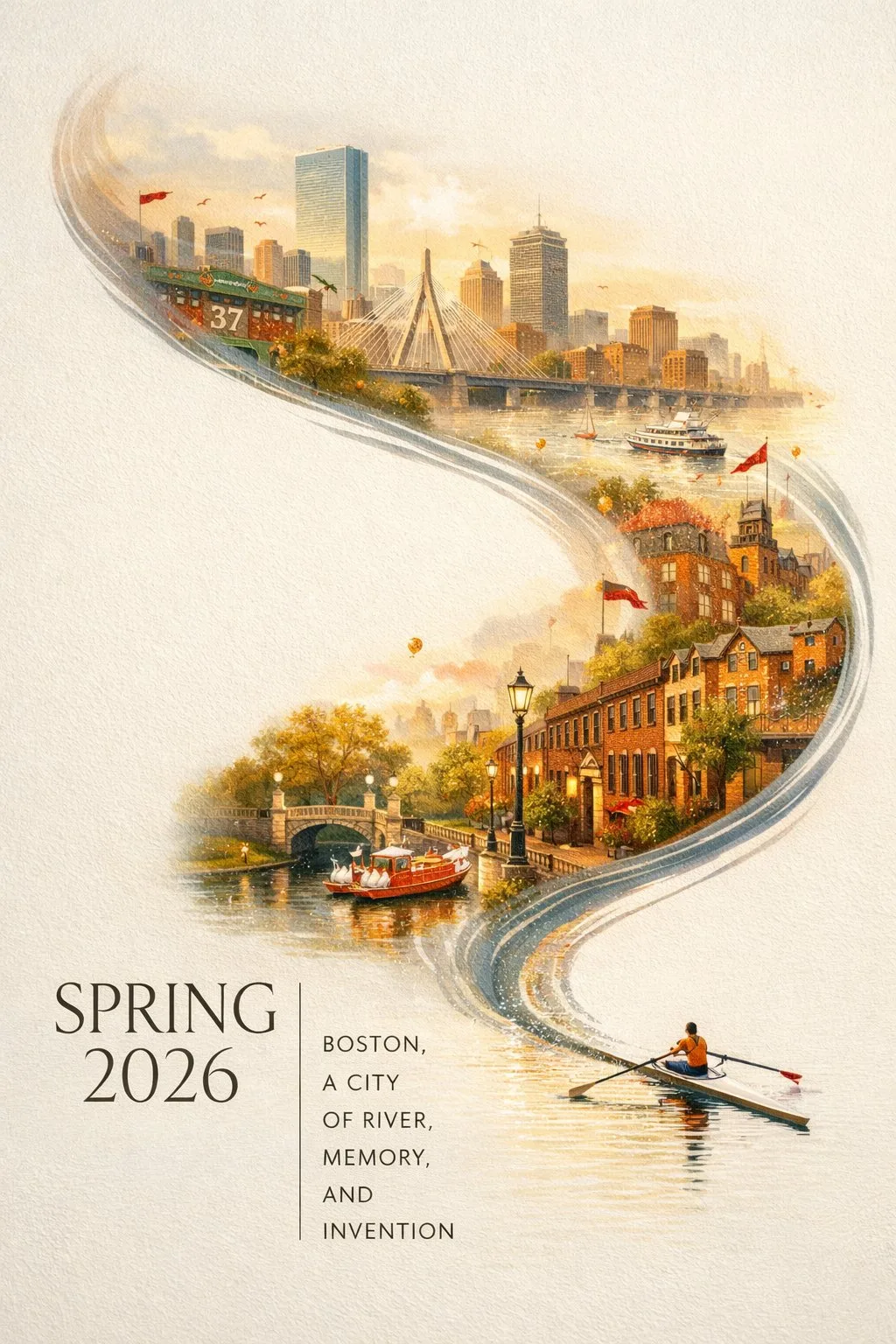 Boston Spring 2026 City Poster prompt example