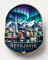 Miniature 3D Travel Souvenir Badge Poster Variant 04