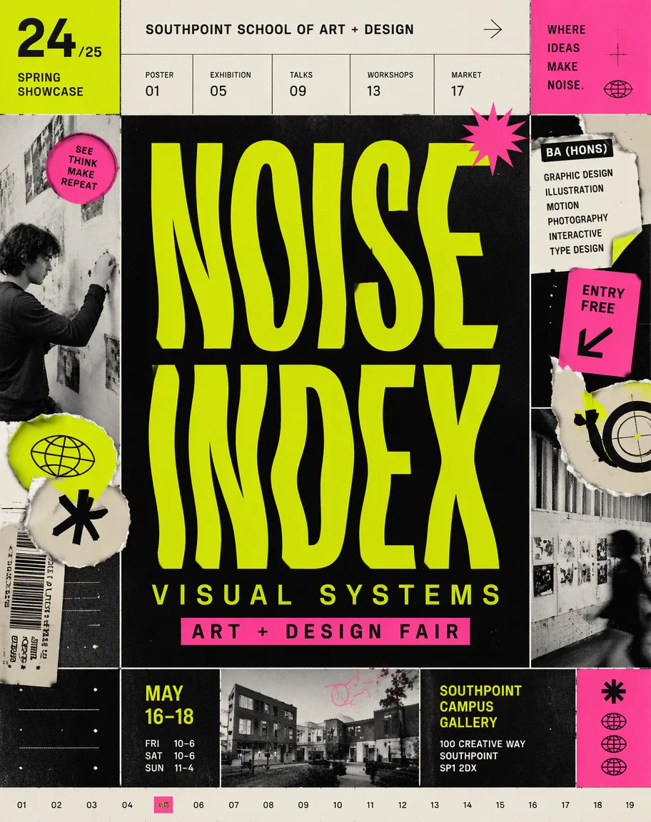 Neo Editorial Design Showcase Poster AI 3