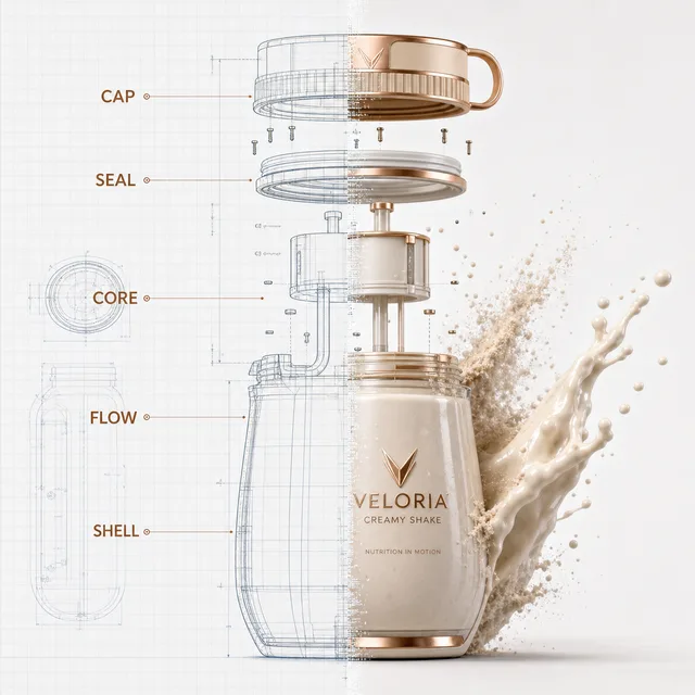 Minimal Exploded Product Ad AI prompt example