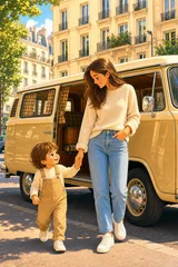 Image To Image Family Storybook Camper Illustration Variant 01