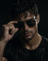 Wet Sunglasses Reference Portrait Transform Variant 02