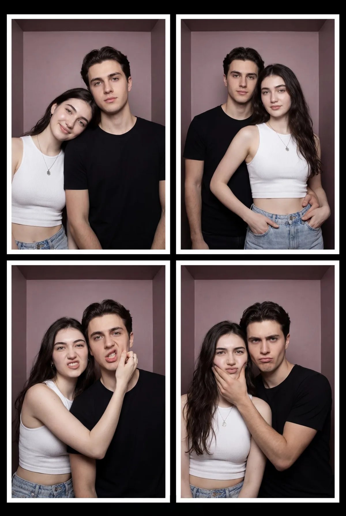 Shot Type 4 Panel Photobooth Strip Layout prompt example
