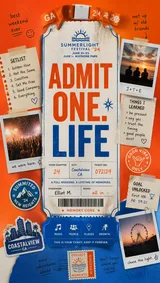 Premium youth-culture editorial poster Admit One Life