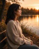 Image To Image Golden Hour Lakeside Editorial Portrait Variant 01