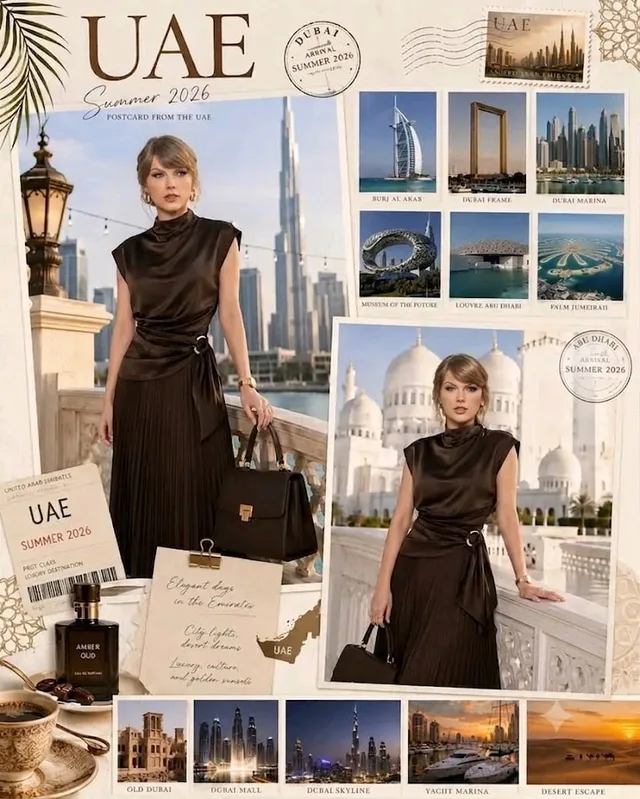 Ultra-Detailed Luxury Travel Scrapbook Collage prompt example