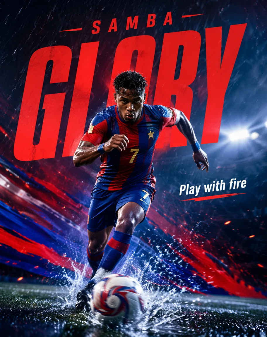 Football Typographic Perspective Poster AI 2