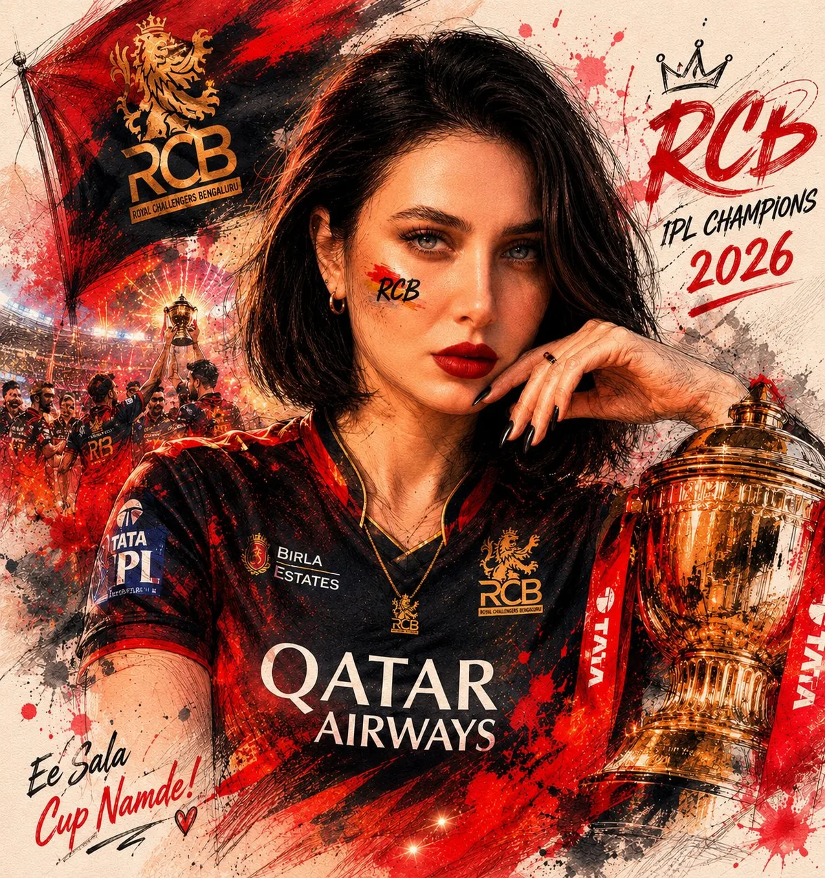 Mixed-Media Championship Sports Poster