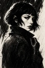 Startup Founder Editorial Portrait Noir European Female Detective