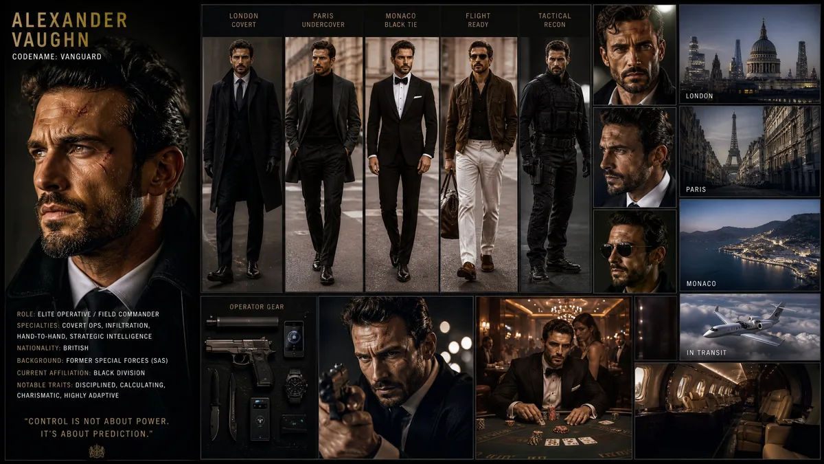 Spy Thriller Character Board