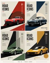 Constructivist Classic Car Editorial Grid Variant 01