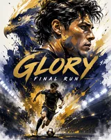 Football Superstar Splatter Illustration Poster Variant 01