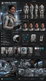Cinematic Character Design Board Variant 02