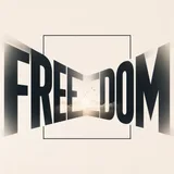 Semantic Typography Concept Poster Freedom Boundary Opening And Gravity Disappearin