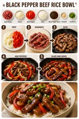 Xiaohongshu Food Step Cooking Infographic Variant 02