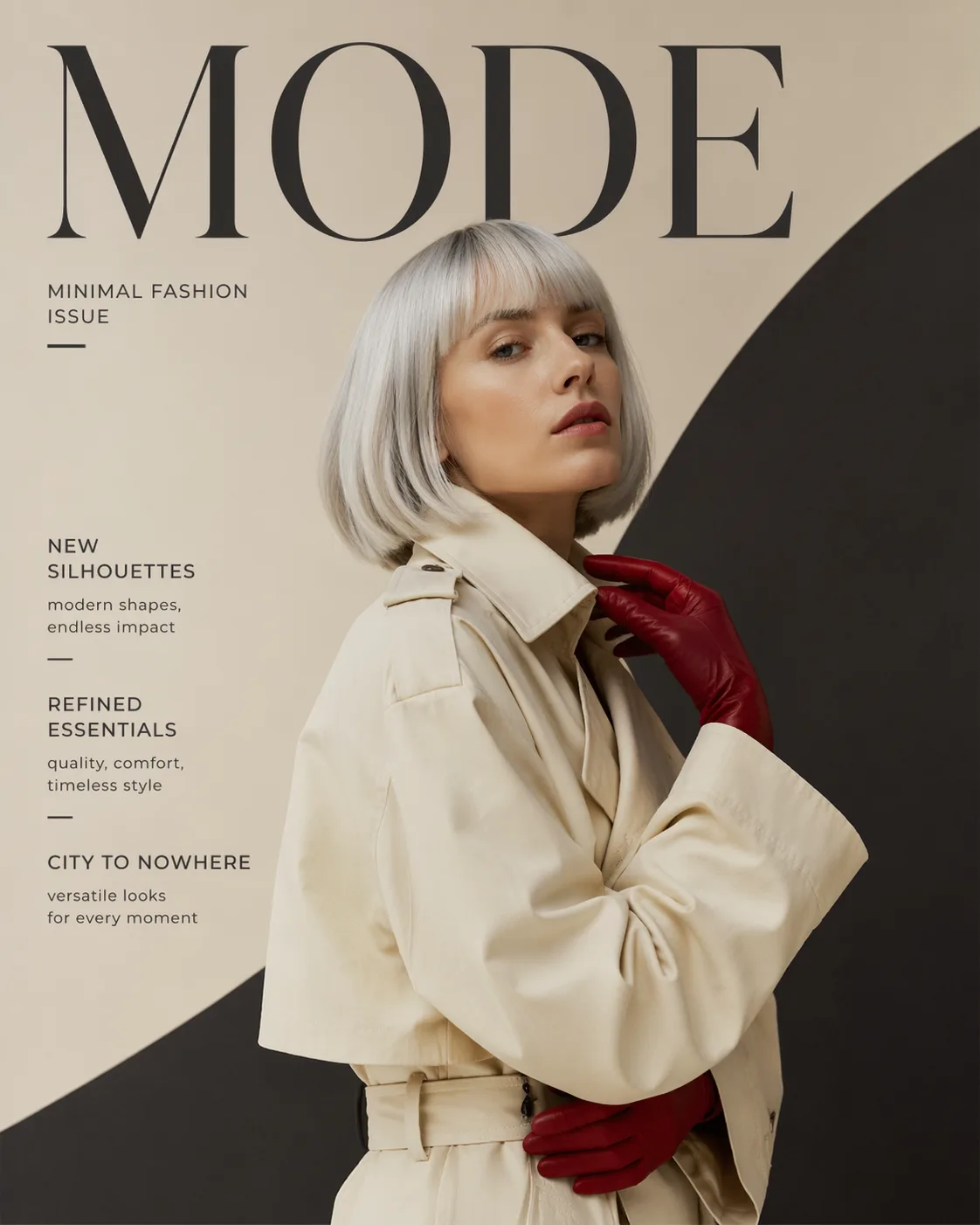 Minimal Fashion Magazine Cover AI 3